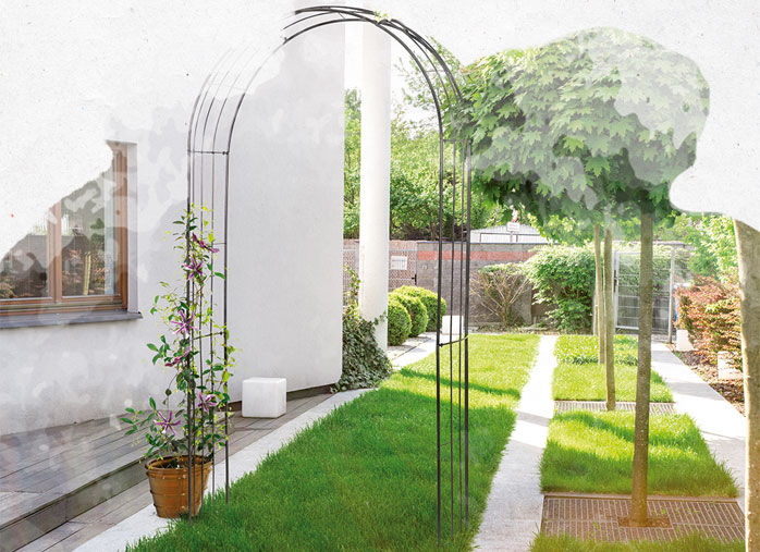 Arche de jardin et pergola décorative