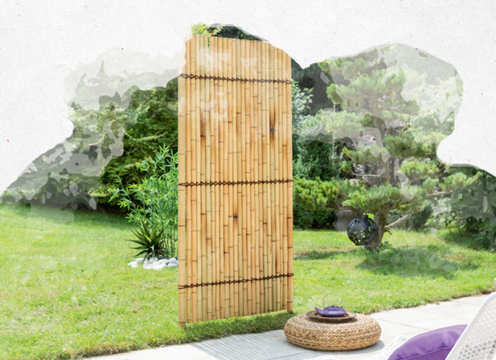 Bambou jardin : cloture brise vue en bambou noir naturel