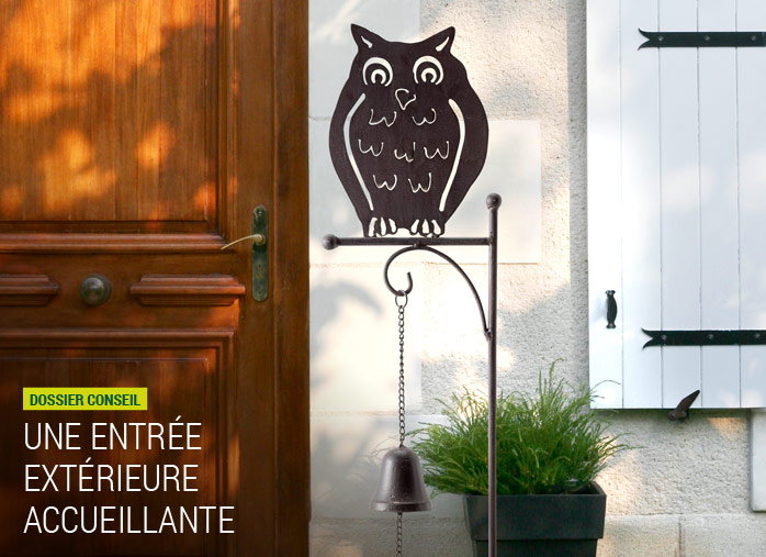 Une entrée extérieure accueillante