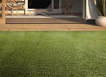 Artificial grass with memory effect