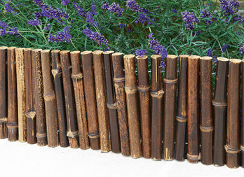 Bordure flexible en bambou, à planter