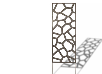 Trellis en métal, avec motifs décoratifs