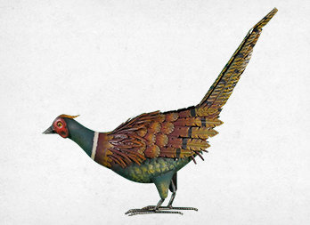 Stylized decorative pheasant