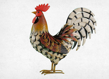 Coq décoratif stylisé