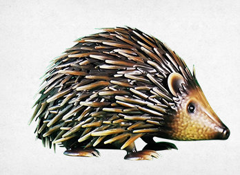 Stylized decorative hedgehog