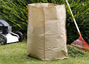 Green waste bag in paper