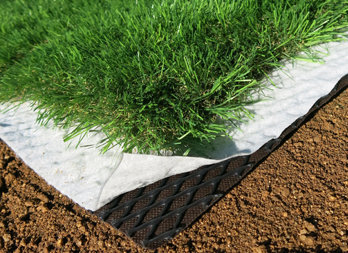 Last generation drainage mesh for artificial turf installation