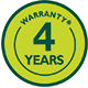 Warranty 4 years