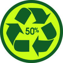50% recyclé