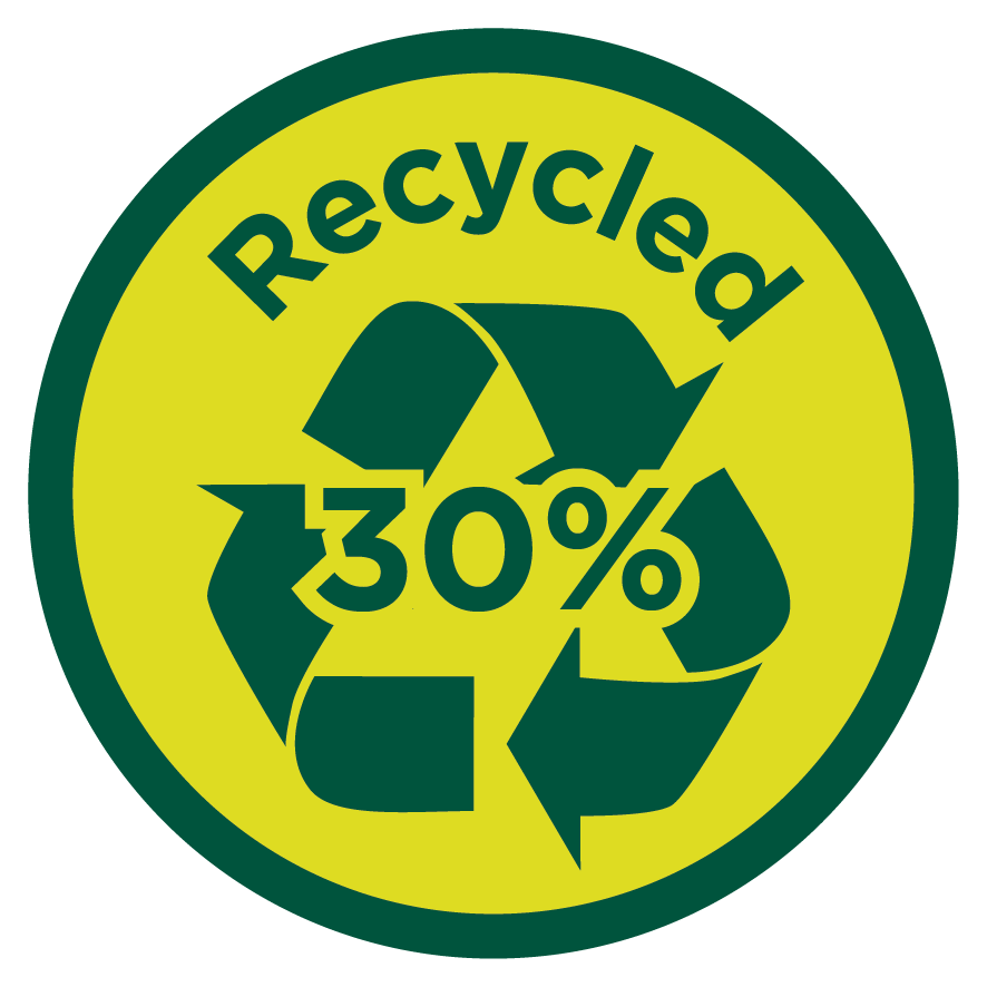 30% recycled